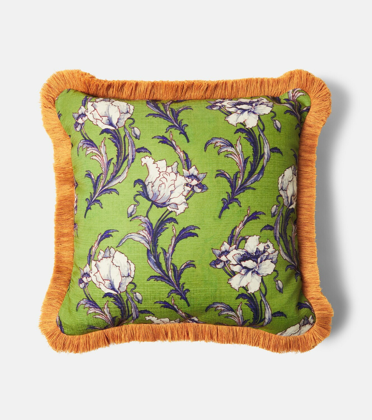 La DoubleJ Nymph Bloom floral fringed cushion