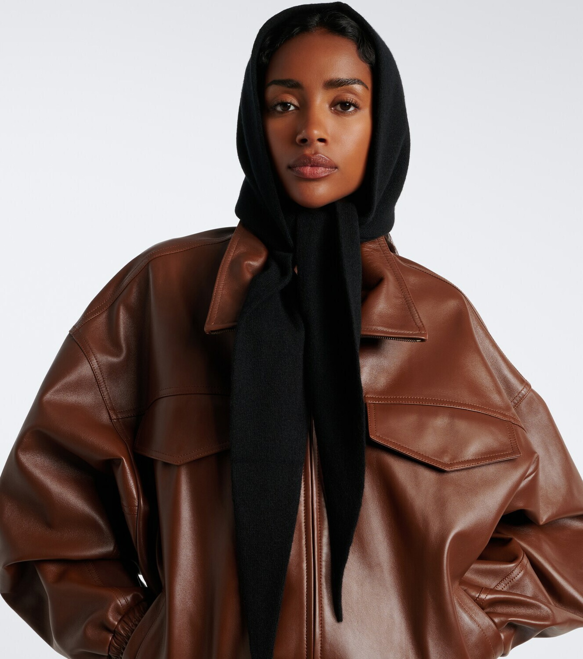 Nour Hammour Niale cashmere hood