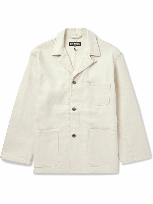 Photo: Monitaly - Convertible-Collar Linen and Cotton-Blend Jacket - Neutrals