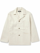 Monitaly - Convertible-Collar Linen and Cotton-Blend Jacket - Neutrals
