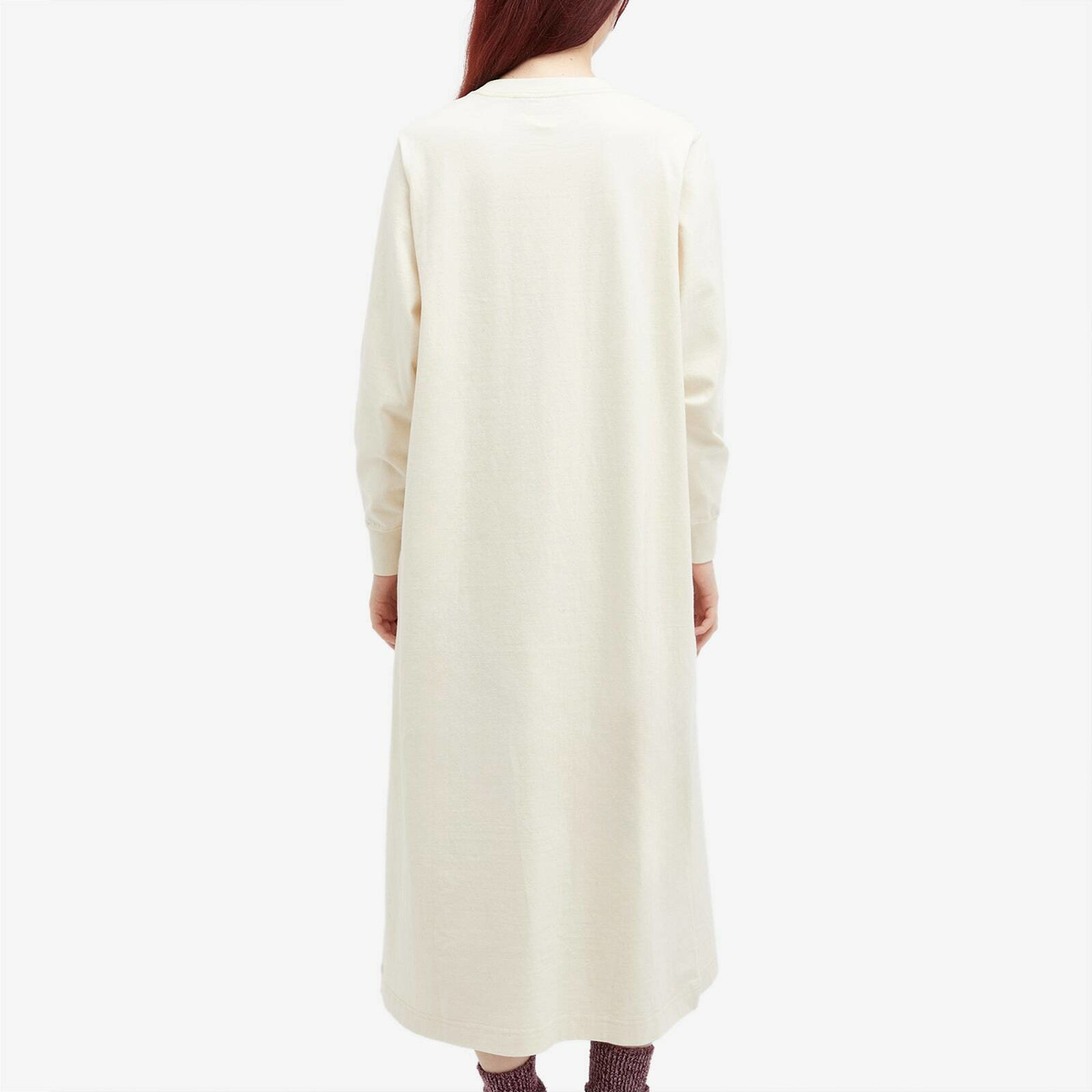 Snow Peak Women's Recycled Cotton Midi Dress in Ecru