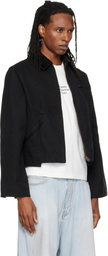 VETEMENTS Black Cut-Up Workwear Jacket
