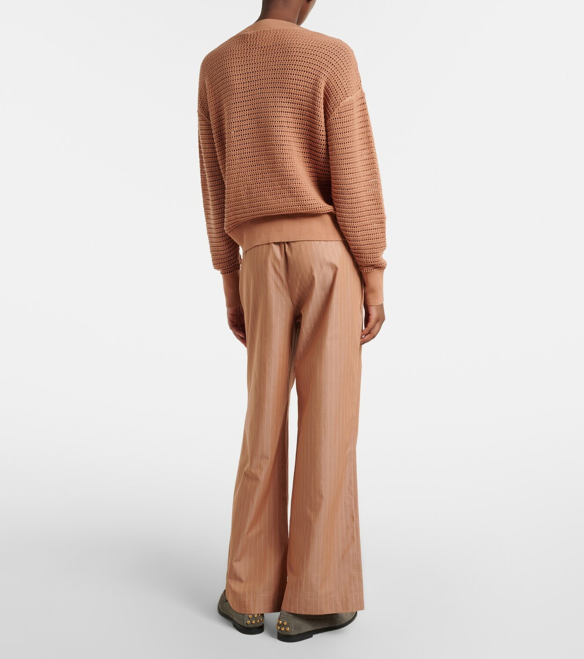 Varley Rowan pinstripe cotton straight pants