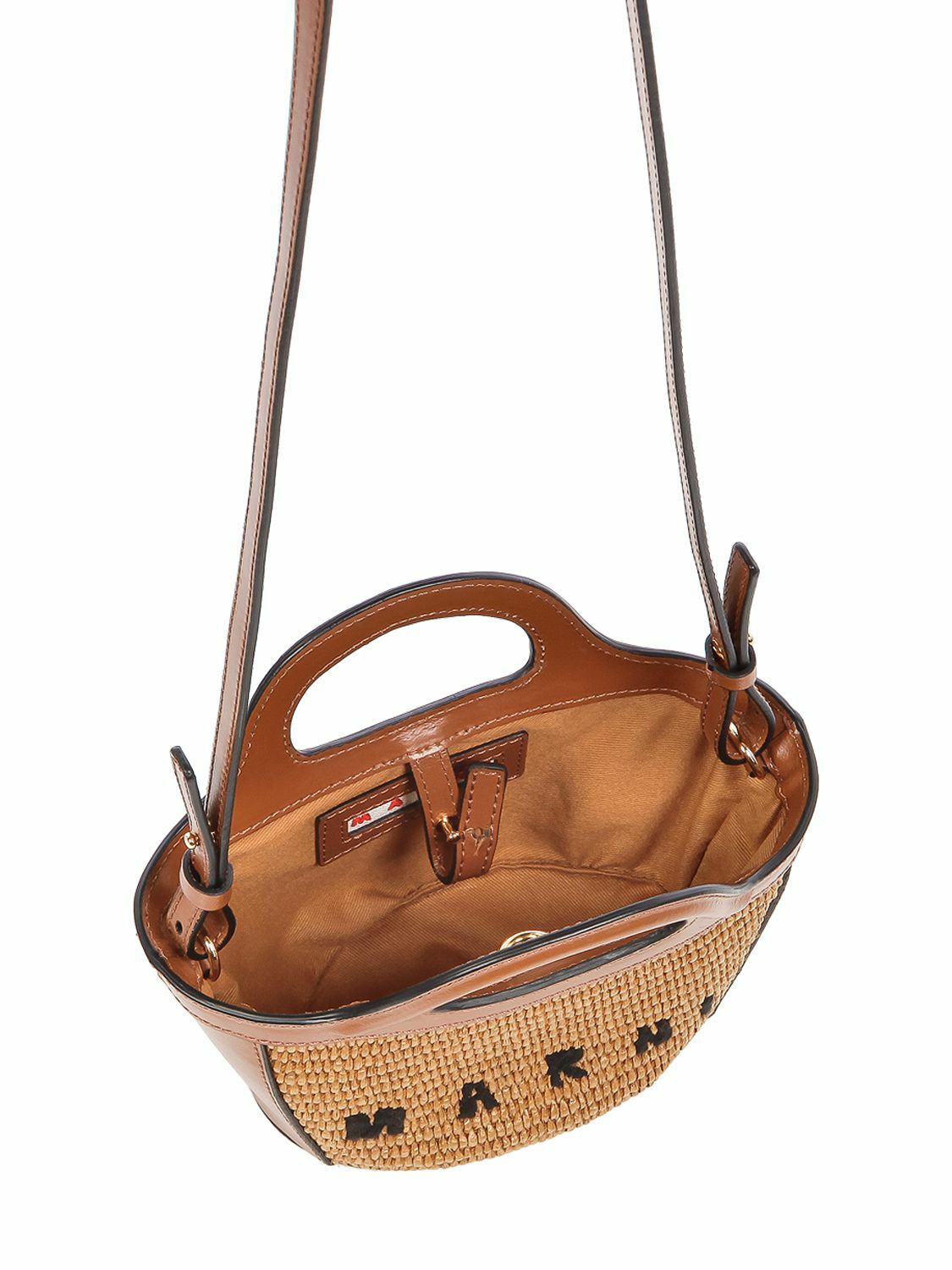 トートバッグ MARNI Pink Leather And Straw Micro Tropicalia Summer Handbag MARNI | Pink Micro Tropicalia Bag | FIVESTORYNY.COM – Fivestory