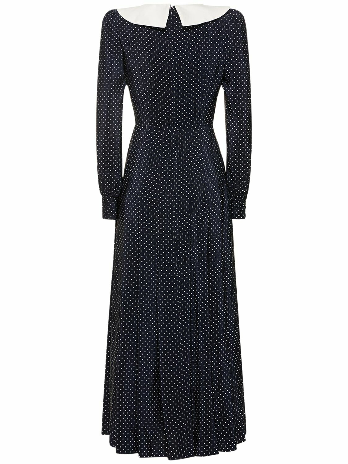 chinese dress ladies Georgie Polka Dot Maxi Dress in Burgundy – Worth Collective main image 1
