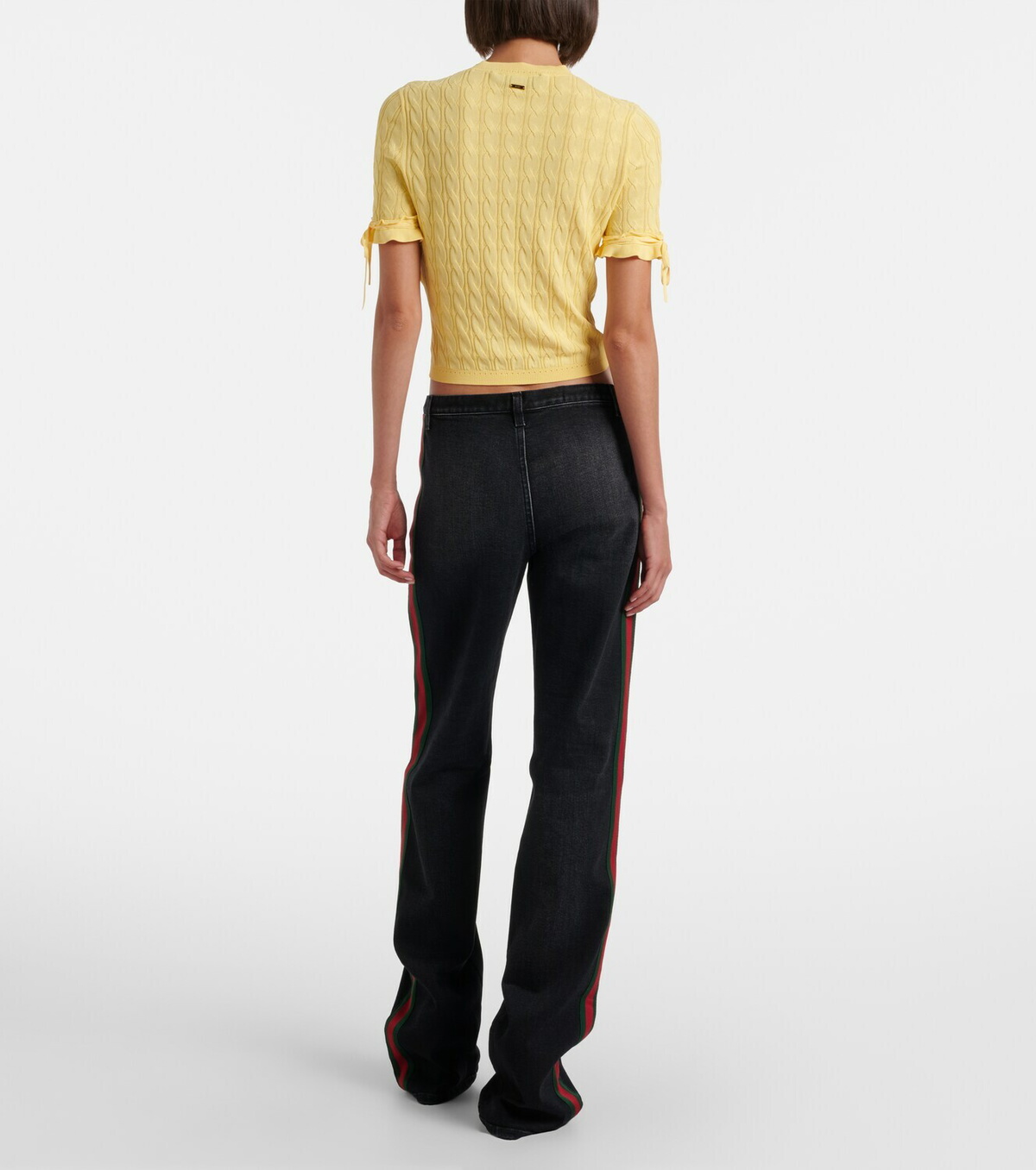 Gucci Web Stripe straight jeans