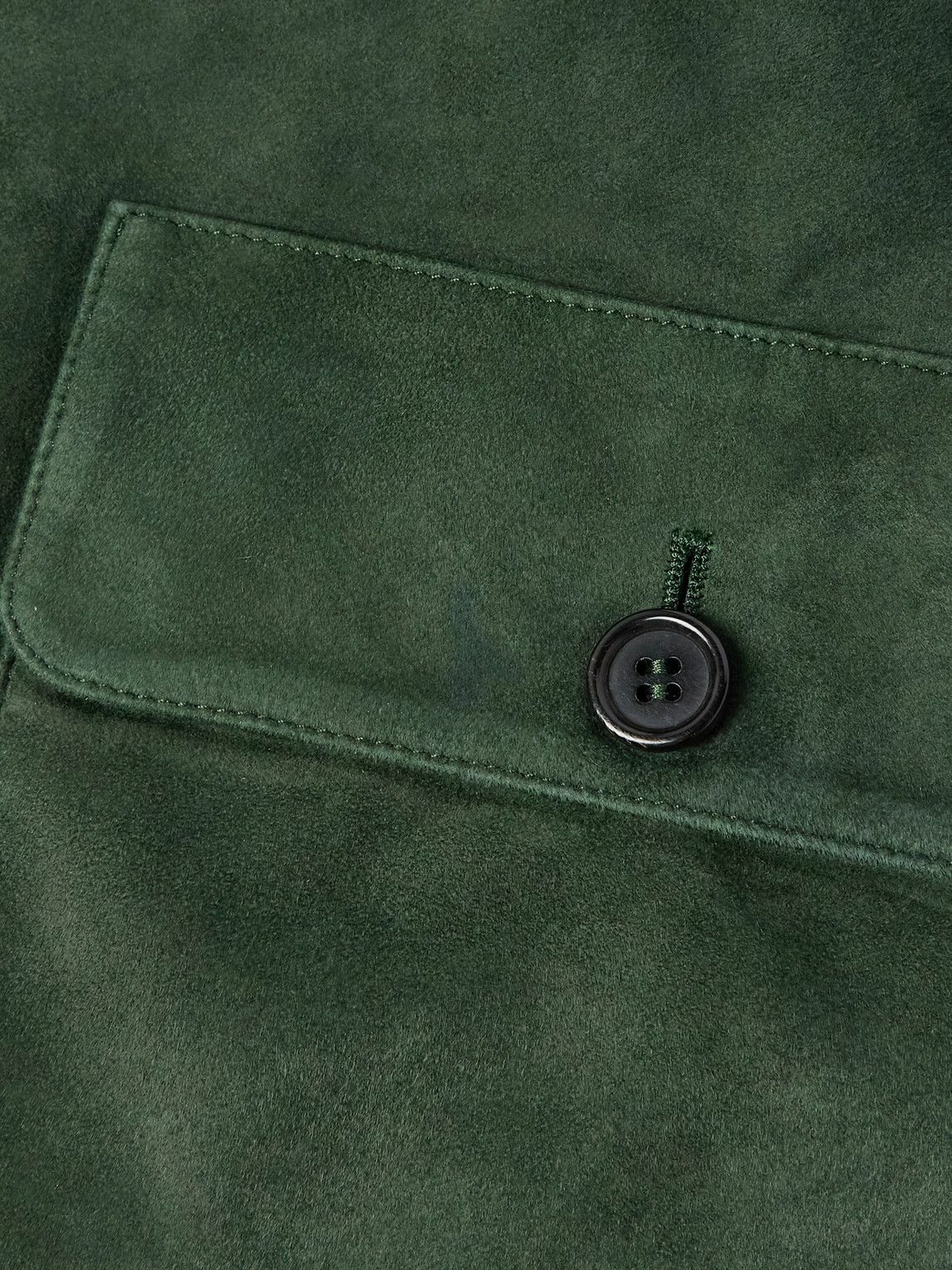 Ralph Lauren Purple label - Suede-Panelled Cashmere Jacket - Green