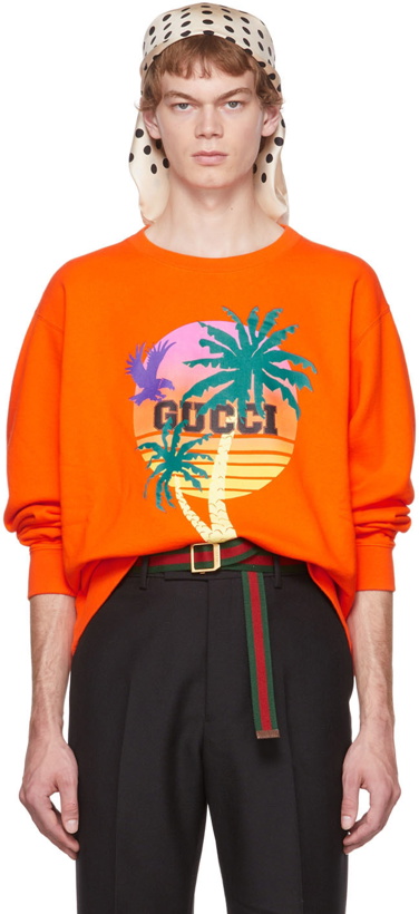 Photo: Gucci Orange Cotton Sweatshirt