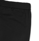 HUGO BOSS - Tapered Stretch-Cotton Jersey Sweatpants - Black