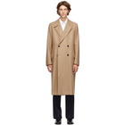 Husbands Beige Wool Double-Breasted Coat