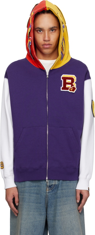 Photo: BAPE Purple & White Shark Full Zip Hoodie