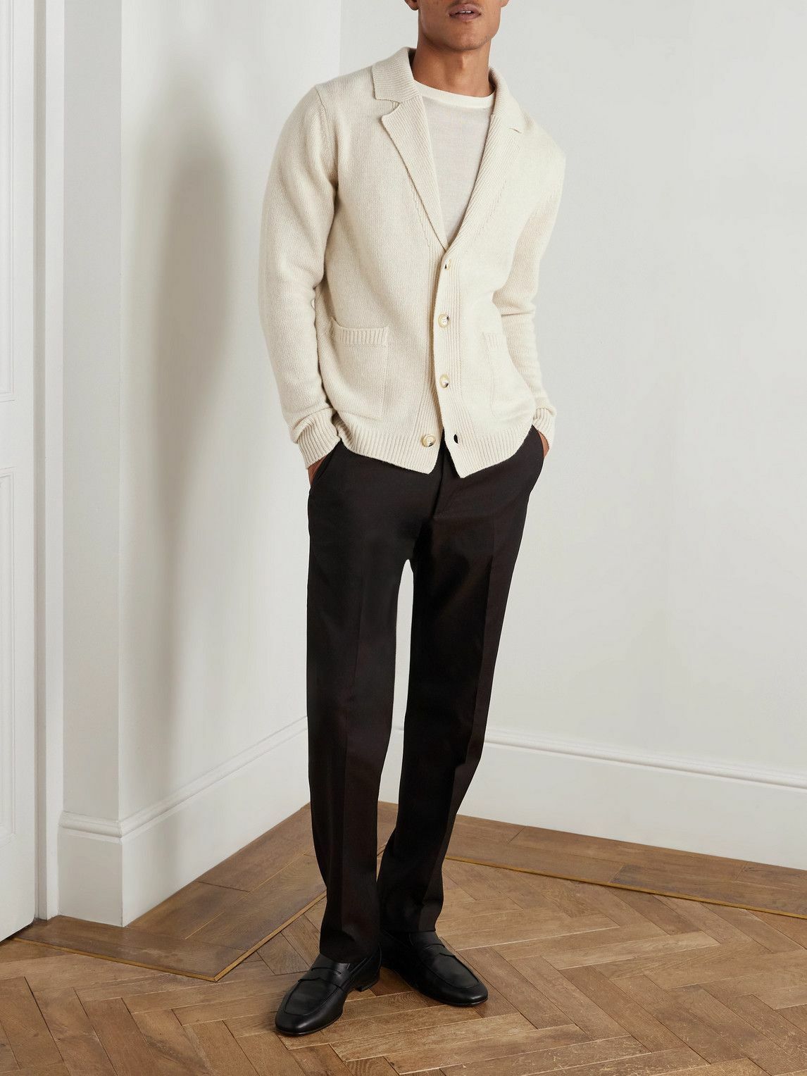 De Petrillo - Merino Wool and Cashmere-Blend Cardigan - Gray