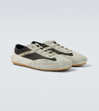 McQueen Boxe suede-trimmed sneakers