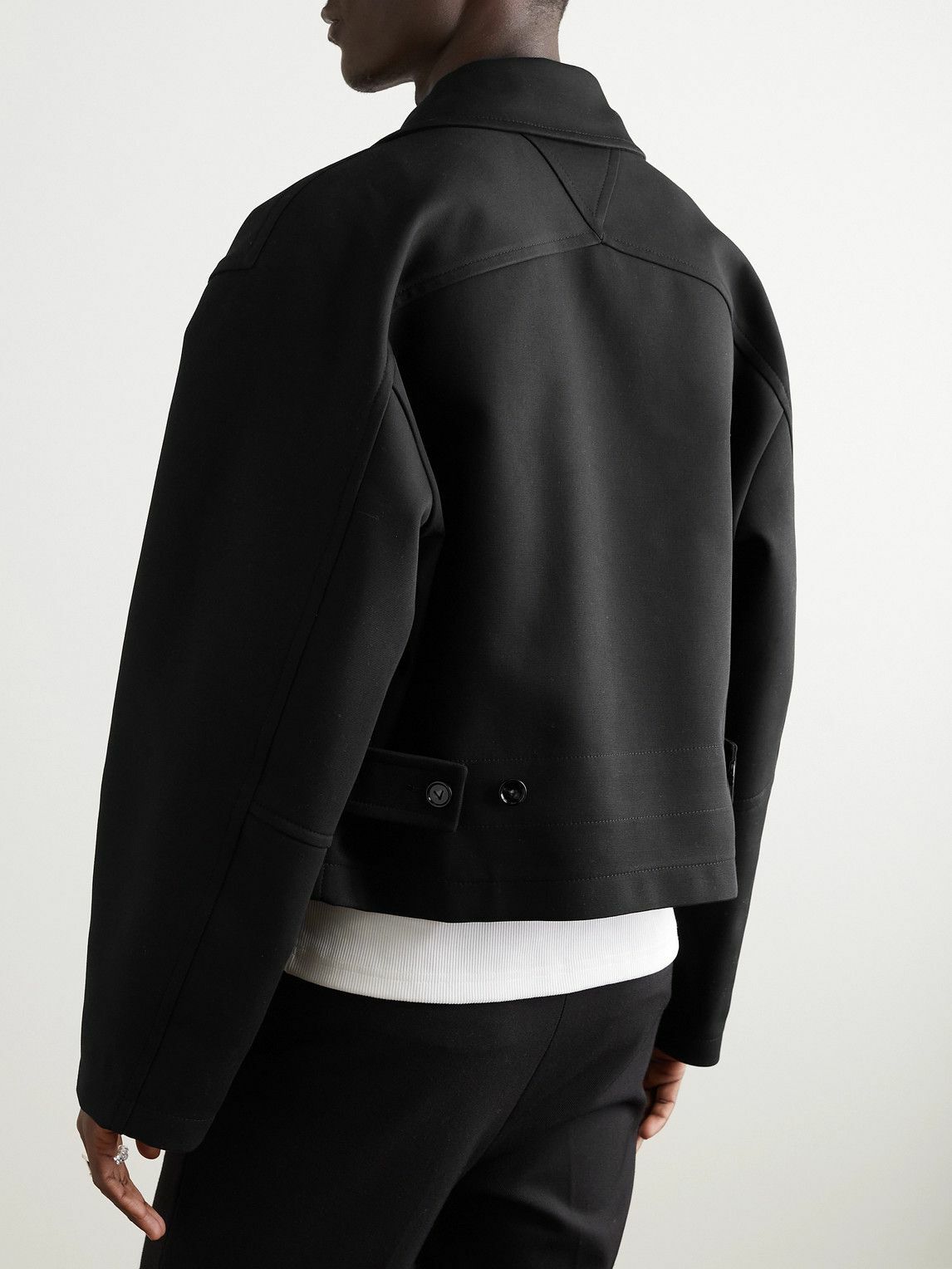 Bottega Veneta - Bonded Cotton Blouson Jacket - Black Bottega Veneta - Bonded Cotton Blouson Jacket - Black