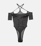 KNWLS Halterneck mesh bodysuit