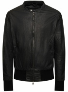 GIORGIO BRATO Brushed Leather Bomber Jacket
