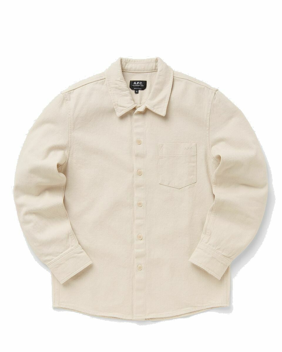 Photo: A.P.C. Surchemise Victorio Beige - Mens - Overshirts