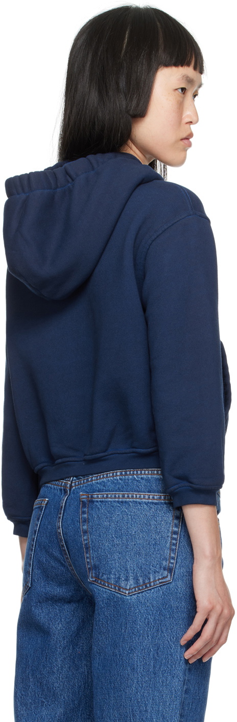 【新品】glitter logo hoodie ネイビー Alexander Wang Navy Glitter Hoodie Alexander Wang