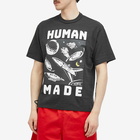 Human Made Men's Space Print T-Shirt in Black