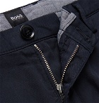 Hugo Boss - Navy Slim-Fit Garment-Dyed Stretch-Cotton Twill Chinos - Navy