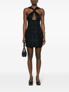 Sinead O'Dwyer Blue Tie Wool Minidress