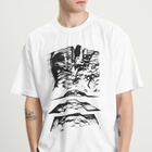 YMC Men's Triple T-Shirt Mountains in White