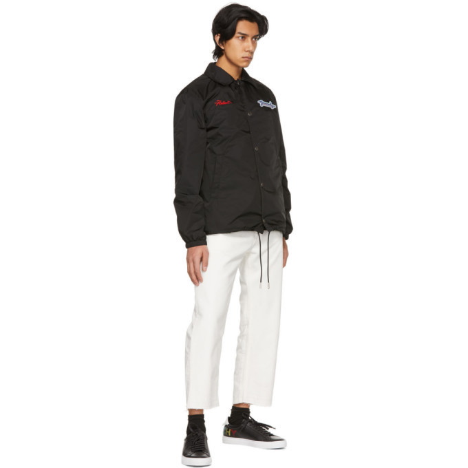 Givenchy Black Embroidered Patches Motel Windbreaker Jacket