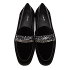 Amiri Black Velvet Bandana Chain Loafers