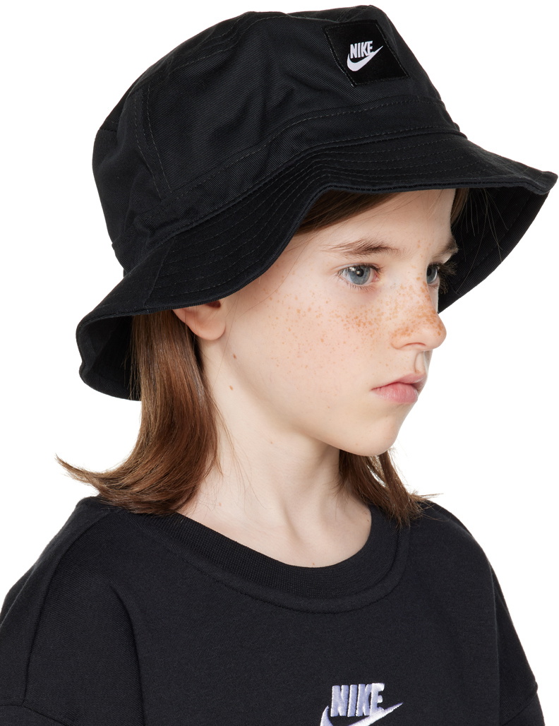 Nike Kids Black Patch Bucket Hat