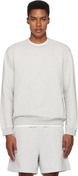 SKIMS Gray Fleece Lounge Classic Crewneck Sweatshirt