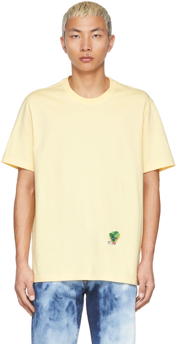 Yellow Vegetable Dyed Lettuce T-Shirt by doublet on Sale