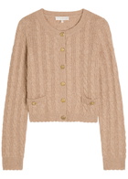 Loveshackfancy Eugenie Wool and Cashmere-blend Cardigan Light Brown