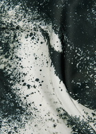 High Cue Printed Satin top Black