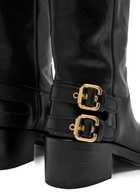 Chloe New Bikers 70 Leather Knee-high Boots Black