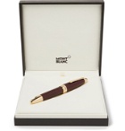 Montblanc - Meisterstück Le Petit Prince Solitaire LeGrand Wood and Gold-Tone Rollerball Pen - Burgundy