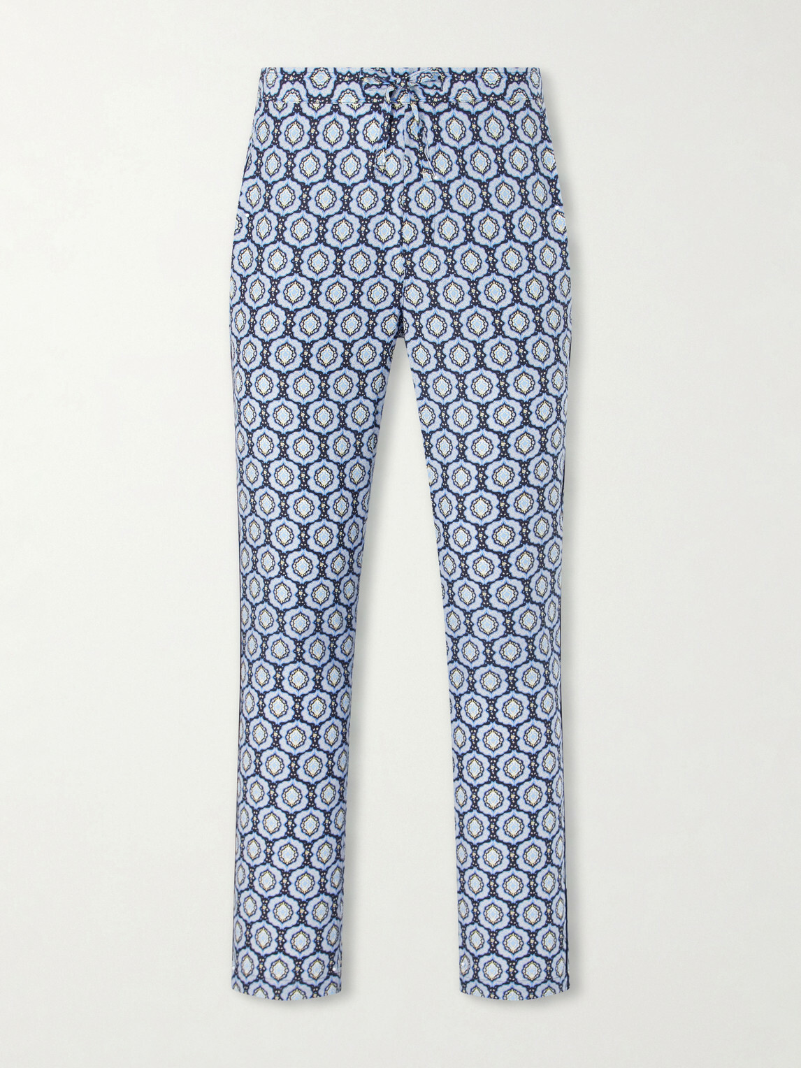 Orlebar Brown - Alfred Straight-Leg Printed Lyocell-Satin Trousers - Blue