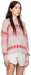 Isabel Marant Etoile Beige & Pink Dully Sweater