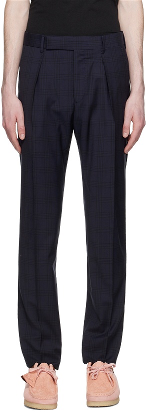 Photo: Paul Smith Navy Check Trousers