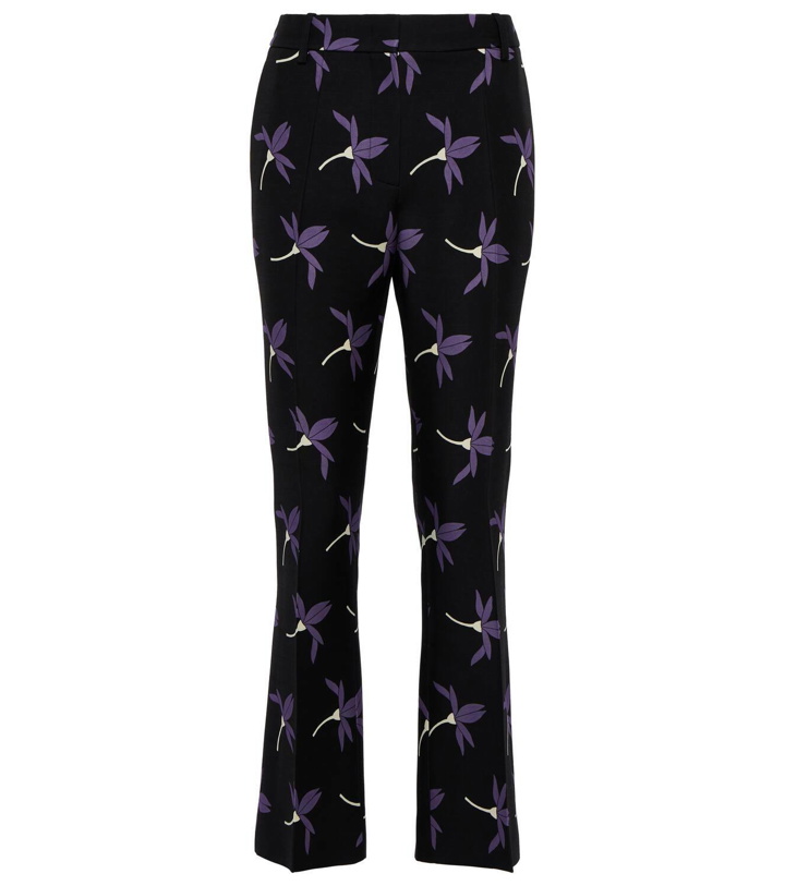 Photo: Valentino Floral wool-blend straight pants