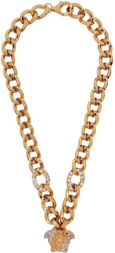 Photo: Versace Gold & Crystal Palazzo Dia Chain Necklace