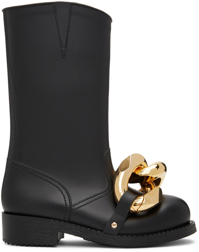 Photo: JW Anderson Black High Chain Rubber Boots