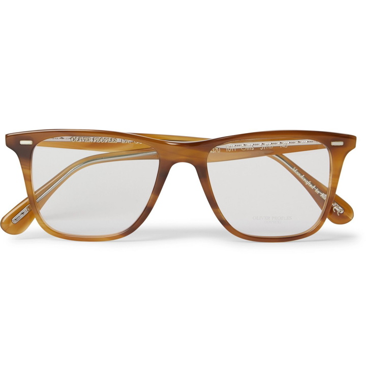 Photo: OLIVER PEOPLES - Ollis Square-Frame Acetate Optical Glasses - Brown