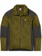 66 North - Tindur Logo-Appliquéd Jersey-Panelled Fleece Jacket - Yellow