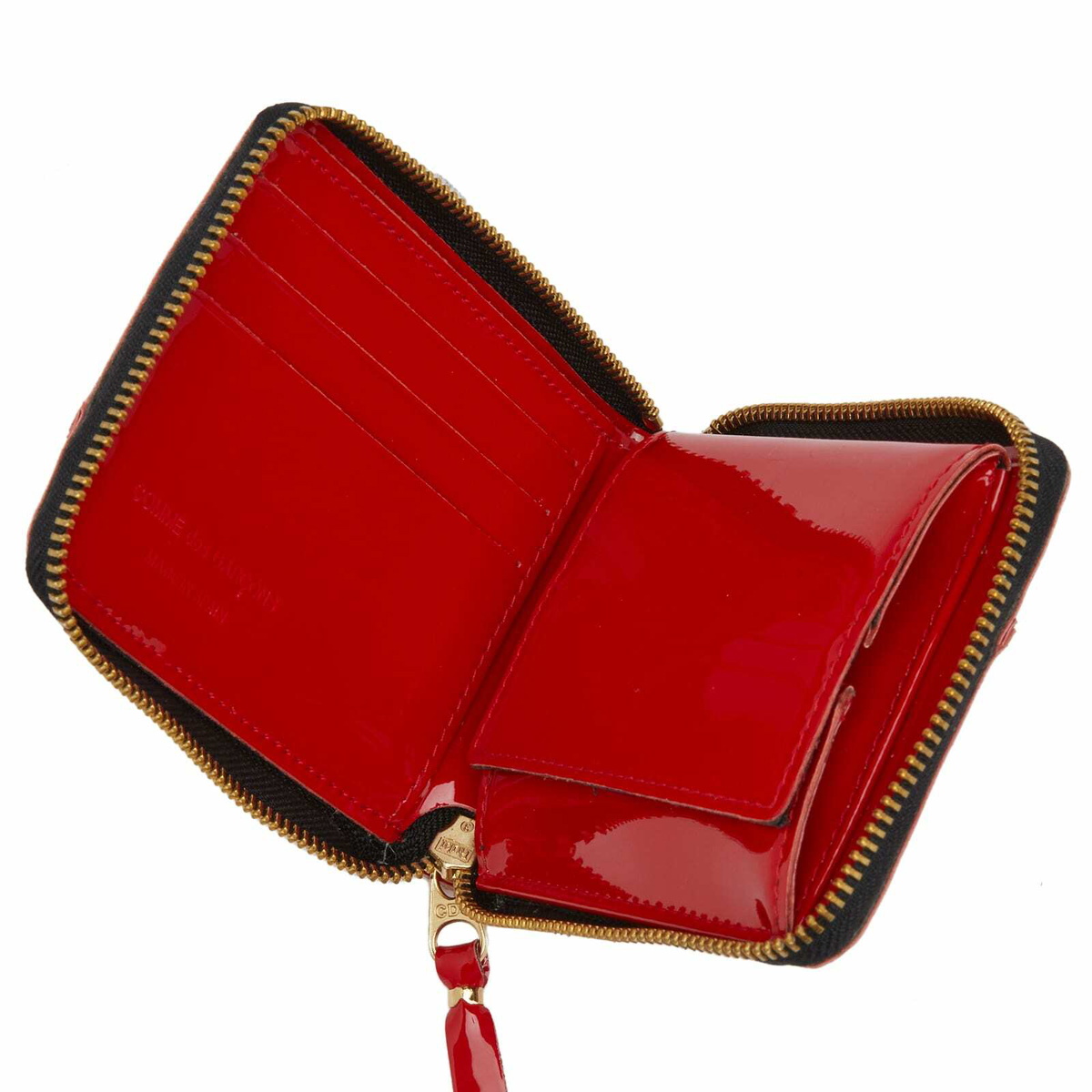 【関税&送料込】Comme Des Garcons Wallet Wallet Reversed Hem Comme des Garçons Wallet SA7100RH Reversed Hem Wallet in Red