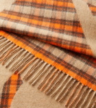 Loewe Anagram checked wool and cashmere blanket
