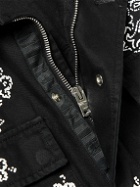 AMIRI - M-65 Bleached Bandana-Print Denim Jacket - Black