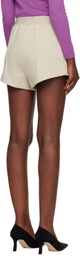 WARDROBE.NYC Beige Bonded Shorts