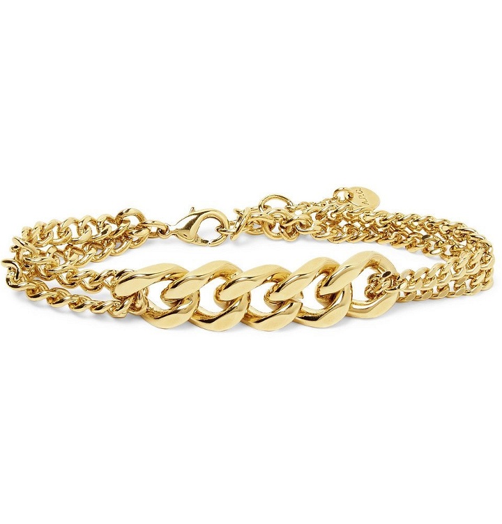 Photo: A.P.C. - Logo-Engraved Gold-Tone Chain Bracelet - Gold