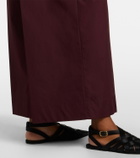 'S Max Mara Cropped cotton poplin wide-leg pants