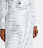 Alessandra Rich Sequined tweed midi skirt